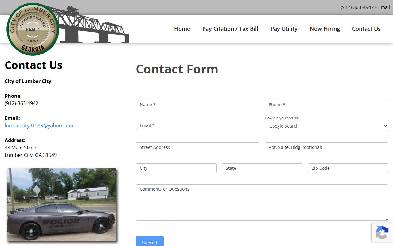 Telfair County Lumber City criminal records contact fallback
