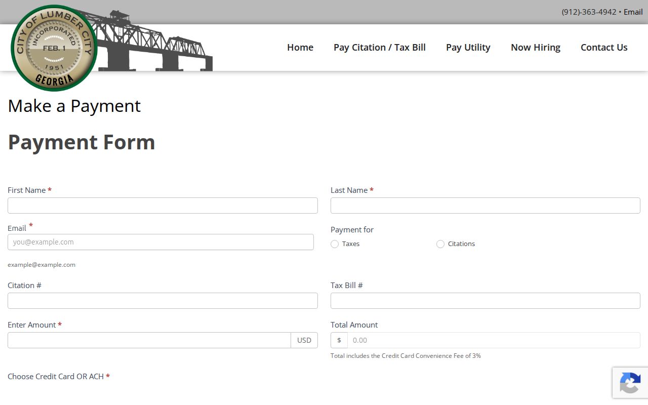 Telfair County Lumber City criminal records citation payment
