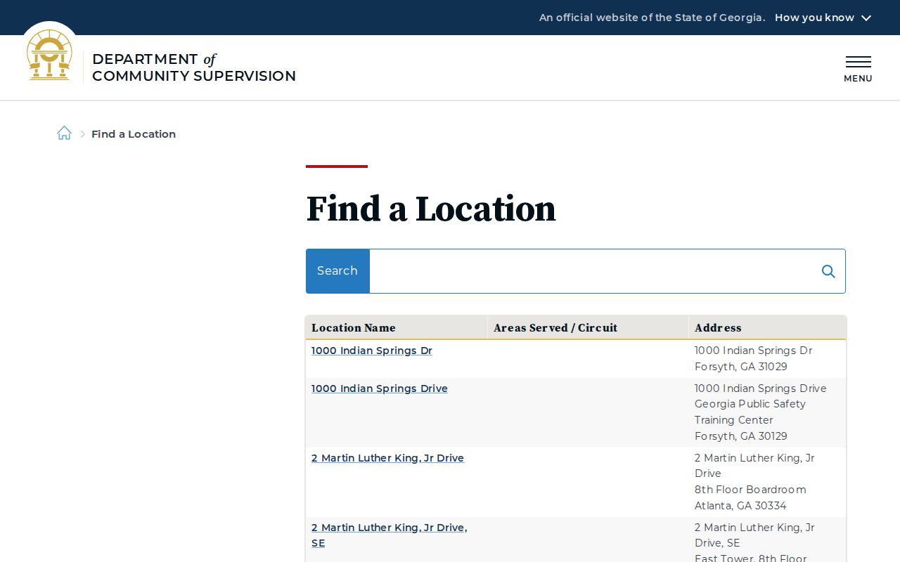 Telfair County McRae-Helena criminal records supervision locator