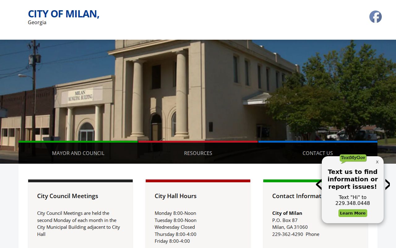 Telfair County Milan criminal records official City Hall contact
